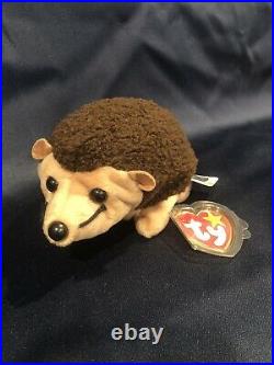 Rare Retired 1998 Beanie Baby Prickles with MULTIPLE tag errors