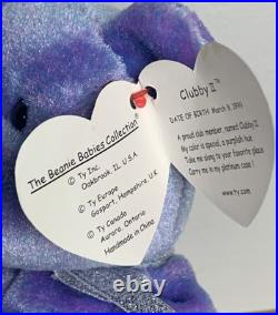 Rare Retired 1999 Ty Beanie Baby Clubby II With Errors Swing And Tush Rare Retired 1999 Ty Beanie Baby Clubby II With Errors Swing And Tush