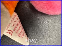 Rare Retired 1999 Ty Beanie Baby Lips The Fish With Pe Pellets/tag Errors