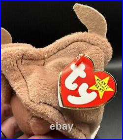 Rare Retired Batty Ty Beanie Baby 1997 With Tag Errors Pe Pellet Mint