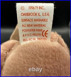 Rare Retired Batty Ty Beanie Baby 1997 With Tag Errors Pe Pellet Mint