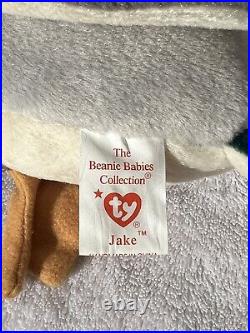 Rare? Retired? Beanie Baby? JAKE? 1998? With tag Errors