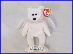 Rare Retired Halo The Bear Beanie Baby Ty Tag Tush Tag Color Errors