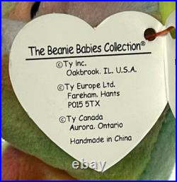 Rare Retired MWMT TY Beanie Babies Peace (Bear) with 8 Errors 1996 PE