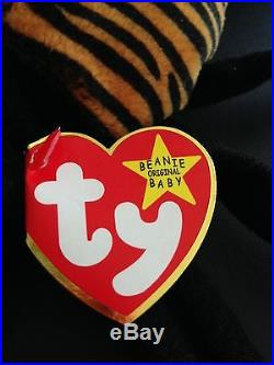 Rare Retired SPINNER EAR TAG CREEPY TUSH TAG Beanie Baby Handmade In Indonesia
