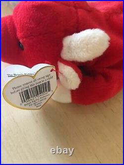 Rare Retired TY Beanie Babies SNORT The Bull With Errors