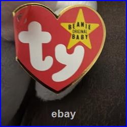 Rare/Retired TY Beanie baby'RIGHTY' (1996) The Elephant Grey PATRIOTIC