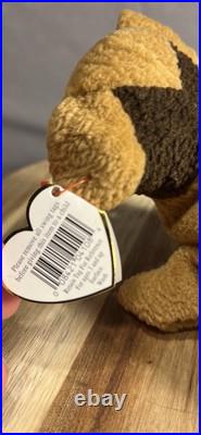 Rare Retired TY Tuffy the Dog Beanie Baby 1996 With Multiple Tag Errors