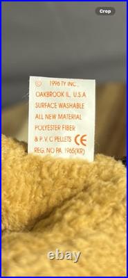 Rare Retired TY Tuffy the Dog Beanie Baby 1996 With Multiple Tag Errors