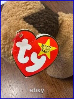 Rare & Retired Tuffy Beanie Baby 1996 With Rare Tag And Poem Errors