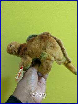 Rare Retired Ty 1995 Beanie Baby 4087 STEG, Mint Original 3rd/2nd G, 2 TUSH TAGS