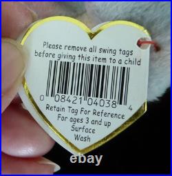 Rare Retired Ty 1997 Beanie Baby RAINBOW Chameleon No Tongue, Wrong IGGY Tag