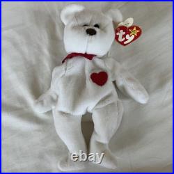 Rare Retired Ty Beanie Babies 1993 Valentino Bear Brown Nose Error & Tag Errors