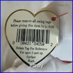 Rare Retired Ty Beanie Babies 1993 Valentino Bear Brown Nose Error & Tag Errors