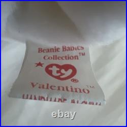 Rare Retired Ty Beanie Babies 1993 Valentino Bear Brown Nose Error & Tag Errors