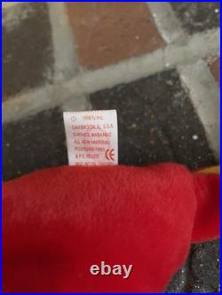 Rare Retired Ty Beanie Babies 1997 Jabber The Parrot with Tag Errors PE Pellets