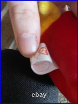 Rare Retired Ty Beanie Babies 1997 Jabber The Parrot with Tag Errors PE Pellets