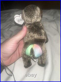 Rare Retired Ty Beanie Baby Cheeks The Baboon 1999 Mint P. E. Pellets With Errors