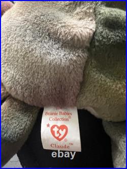 Rare Retired Ty Beanie Baby Claude the Crab