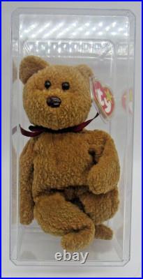 Rare Retired Ty Beanie Baby Curly The Bear 1993 1996 Beer With Numerous Errors
