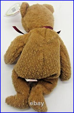 Rare Retired Ty Beanie Baby Curly The Bear 1993 1996 Beer With Numerous Errors