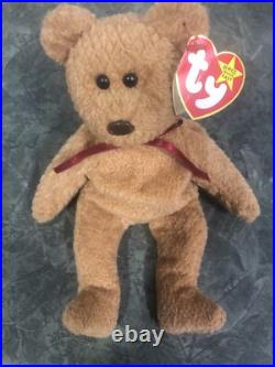 Rare Retired Ty Beanie Baby Curly The Bear Many Errors