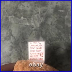 Rare Retired Ty Beanie Baby Curly The Bear Many Errors
