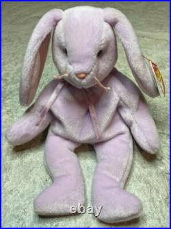 Rare Retired Ty Beanie Baby FLOPPITY Bunny Errors PE Pellets