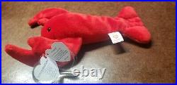 Rare Retired Ty Beanie Baby Pinchers Lobster Pvc With Errors Mint Condition