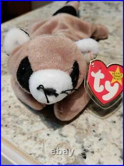 Rare Retired Ty Beanie Baby Ringo 1995 New Condition PVC Pellets Tag Errors