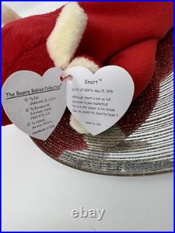 Rare-Retired? Ty Beanie Baby Snort the Bull 1995 Tag Errors, PVC Pellets