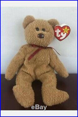 Rare Retired Ty Beanie Baby'curly' The Bear With Many Errors New Condition