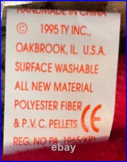 Rare Retired Ty Snort Beanie Baby 95 With All Errors