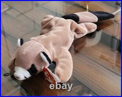 Rare Ringo Raccoon TY Beanie Baby PE Pellets Authentic Original WithErrors