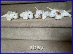 Rare Set of 4 Retired Ty Mystic the Unicorn Beanie Babies MWT
