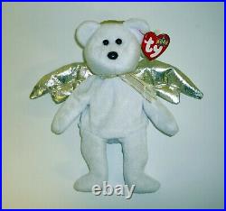 Rare TY Beanie Babies Halo II 2 Angel Bear #4269 with Brown Nose & 5 Errors 2000