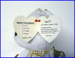 Rare TY Beanie Babies Halo II 2 Angel Bear #4269 with Brown Nose & 5 Errors 2000