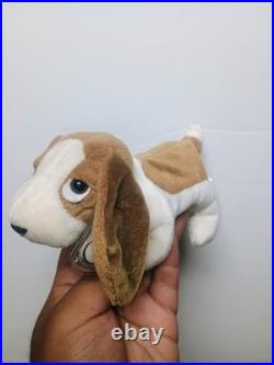Rare TY Beanie Babies Tracker Basset Hound 1997 with Red Tag Errors