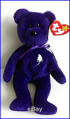 Rare TY Beanie Baby 1st Edition Princess Diana Made in Indonesia No Space PVC