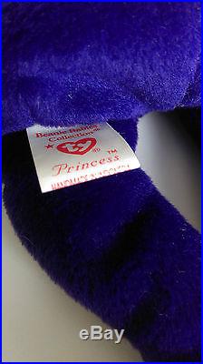 Rare TY Beanie Baby 1st Edition Princess Diana Made in Indonesia No Space PVC