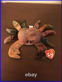 Rare TY Beanie Baby Claude the Crab in Mint Condition