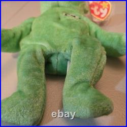 Rare TY Beanie Baby KICKS 1999 the Soccer Bear with errors