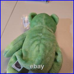 Rare TY Beanie Baby KICKS 1999 the Soccer Bear with errors