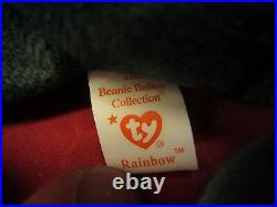 Rare TY Beanie Baby Rainbow Bear Original Collectible with Major Tag Errors