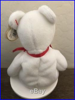 Rare TY Beanie Baby Retired PVC Valentino Bear 1994 on tag and 1993 on tush tag