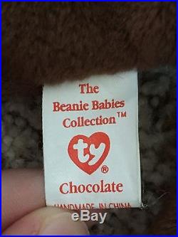 Rare TY Chocolate the Moose Beanie Baby ORIGINAL 1993 with ERRORS