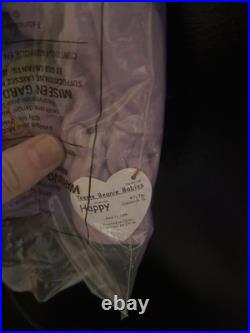 Rare TY Happy The Hippo 1994/1993 Teenie and Normal Beanie Babies PVC Pellets