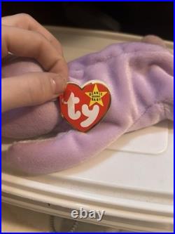 Rare TY Happy The Hippo 1994/1993 Teenie and Normal Beanie Babies PVC Pellets