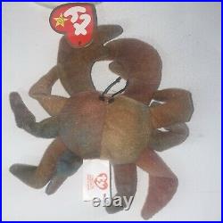 Rare TY McDonalds Teenie Beanie Baby Claude The Crab Tag 1993 With Errors