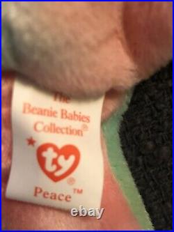 Rare Tie-Dye Beanie Baby Lot Peace, Peace, Groovy